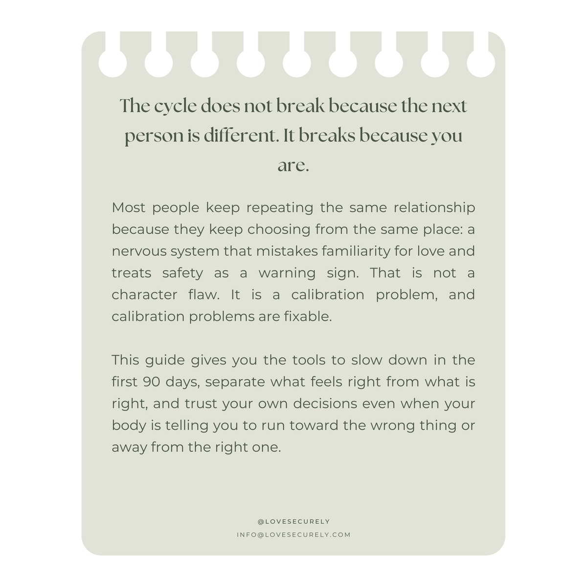 Choosing Well: Finally Breaking The Cycle