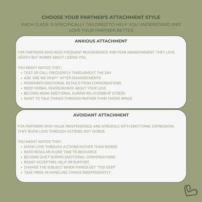 Understanding your partner's attachment style