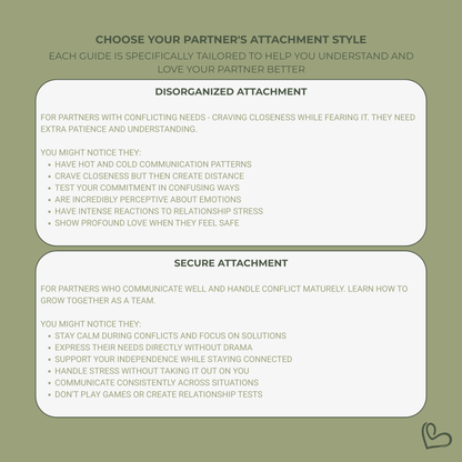 Understanding your partner's attachment style