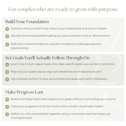 Love, Goals, and Growth: A Workbook for Couples Ready to Build a Stronger Future